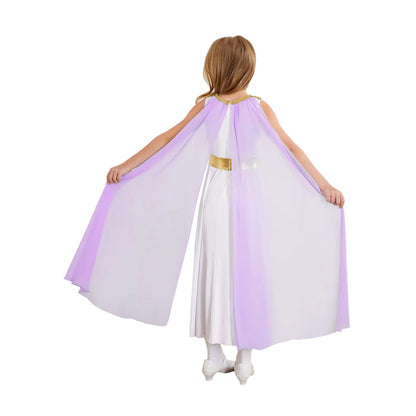 Girls Roman Grecian Athena Split Costume Dress (Age 6-16 YRS)