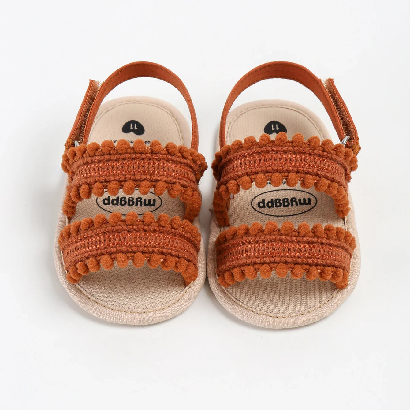 Baby Girl's Open Toes Sandals (Newborn-18M) Brown