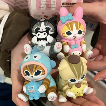 Mofusand x Sanrio Characters Vinyl Dolls – Finished Model Figures | Hello Kitty, Kuromi, My Melody & More