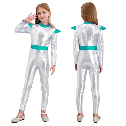 Girls Alien Robot Costume Jumpsuit (Age 6-16 YRS)