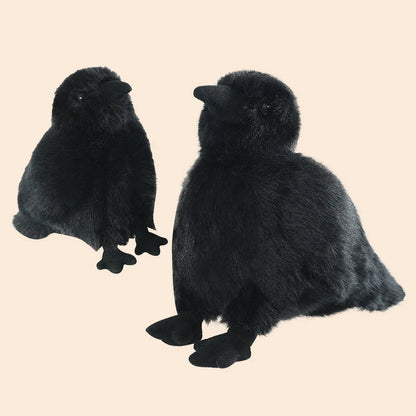 Plush Black Crow Stuffed Toy - 15/25cm