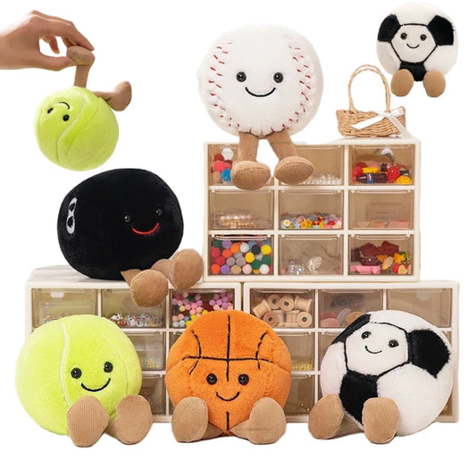 Plush Basketball Football Tennis Baseball Stuffed Toy 10-14cm