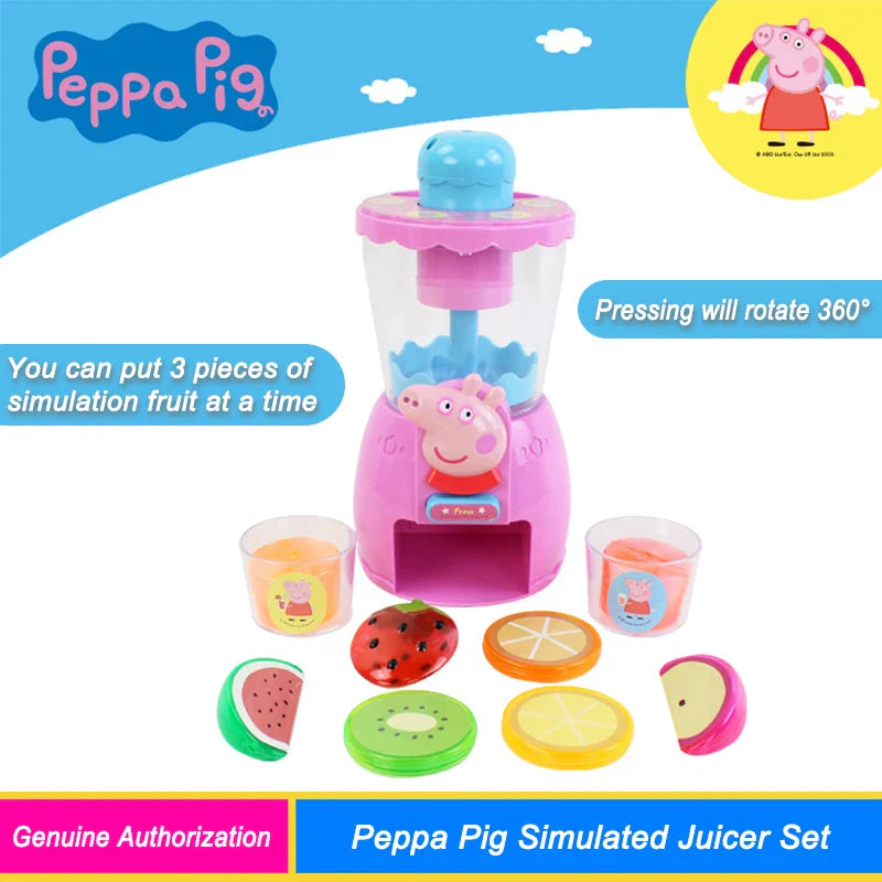 Peppa Pig Simulated Juicer Kids Playing House Emulation Blender Toy Simulation Fruits Toddler Early Tducation Children's Gifts