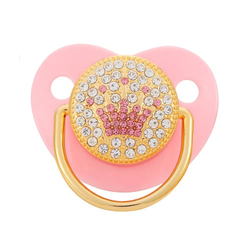 Baby Rhinestone Bling Pacifier Dummy Clip