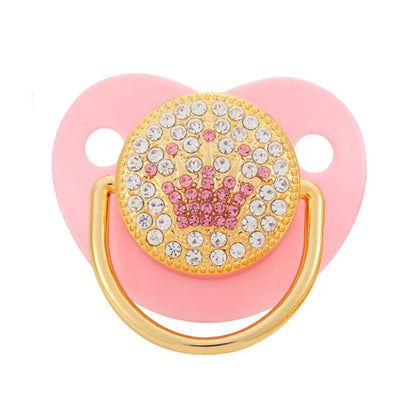 Baby Rhinestone Bling Pacifier Dummy Clip