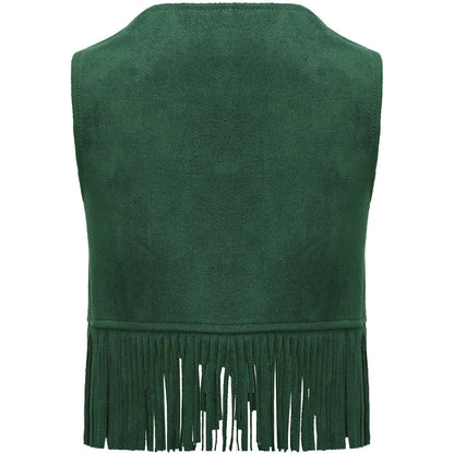 Baby Boys/Girls Western Cowboy Suede Tassels Vest (Age Newborn-24M)