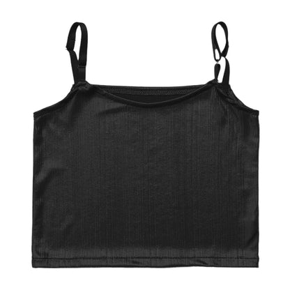 Girls Metallic Shiny Vest Crop Top (Age 24M-16 YRS)