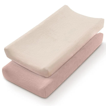 Muslin Changing Pad Cover for Changing Table (Set of 2)