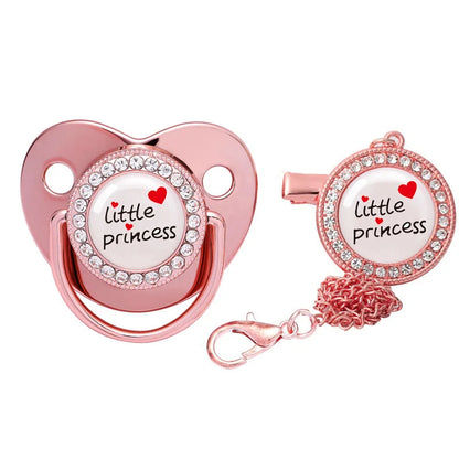 Baby Rhinestone Bling Pacifier Dummy Clip