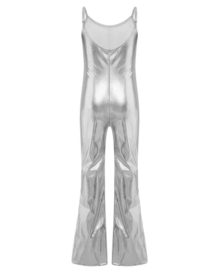 Girls Metallic Gymnastic Jumpsuit (Age 4-16YRS)