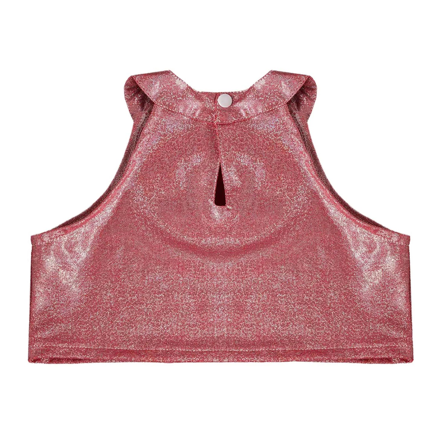 Girls Metallic Shiny Sleeveless Crop Top (Age 24M-16 YRS)