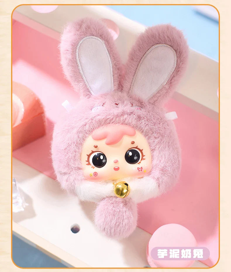 Samuel Mini Fortune Bunny & Baby Animals Blind Box - Cute Vinyl Plush Doll Bag Charm Set, Adorable Girl's Gift Collection