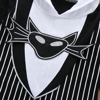 Halloween Jack Cospaly Infant Boy Nightmare Before Christmas Romper Long-Sleeve Cotton Hoodies Jumpsuit 0-24Months