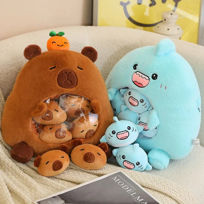 Plush Panda Koala Capybara Pudding Bag Stuffed Toy 35-50cm