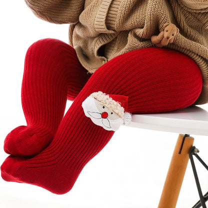 Girls Red Christmas Tights (Age Newborn-6YRS)