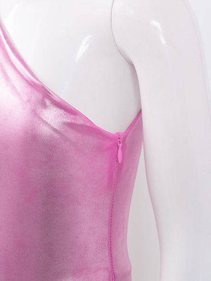 Girls Dance Metallic One Shoulder Bell-Bottom Jumpsuit (Age 6-16YRS)
