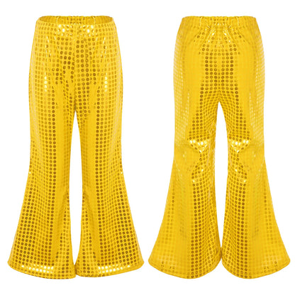 Kids Sequin Flared Trousers (Age 24M-16YRS)