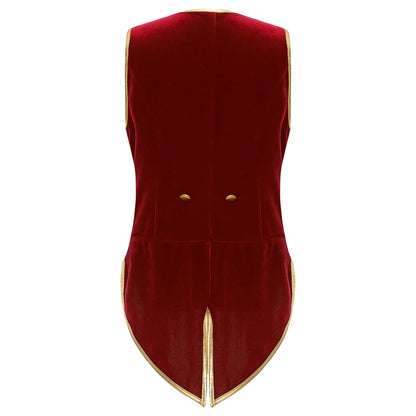 Boys Medieval Renaissance Tailcoat Vest Costume (Age 6-16YRS)
