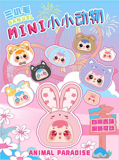 Samuel Mini Fortune Bunny & Baby Animals Blind Box - Cute Vinyl Plush Doll Bag Charm Set, Adorable Girl's Gift Collection