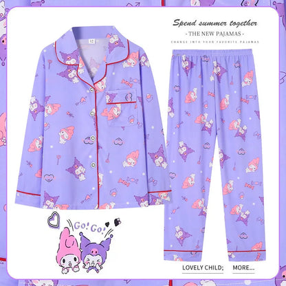 Girls/Boys Kuromi Pattern Pyjamas, (Age 5-11 YRS)