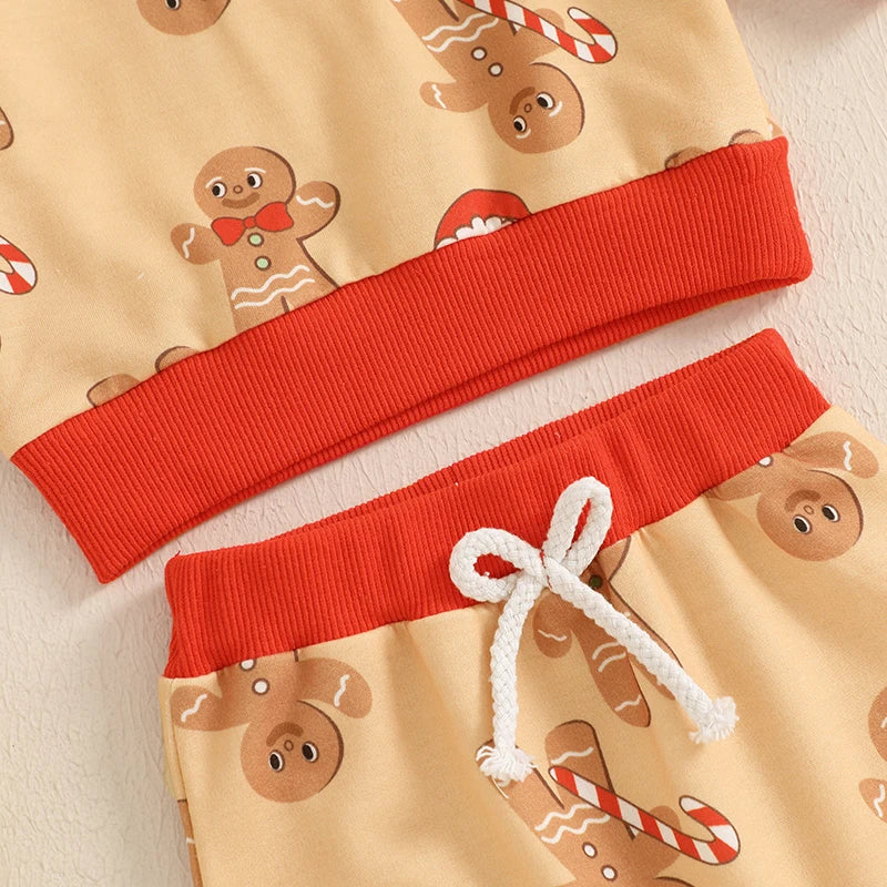 Baby Gingerbread Print Christmas Pyjamas (Age 3M-3YRS)
