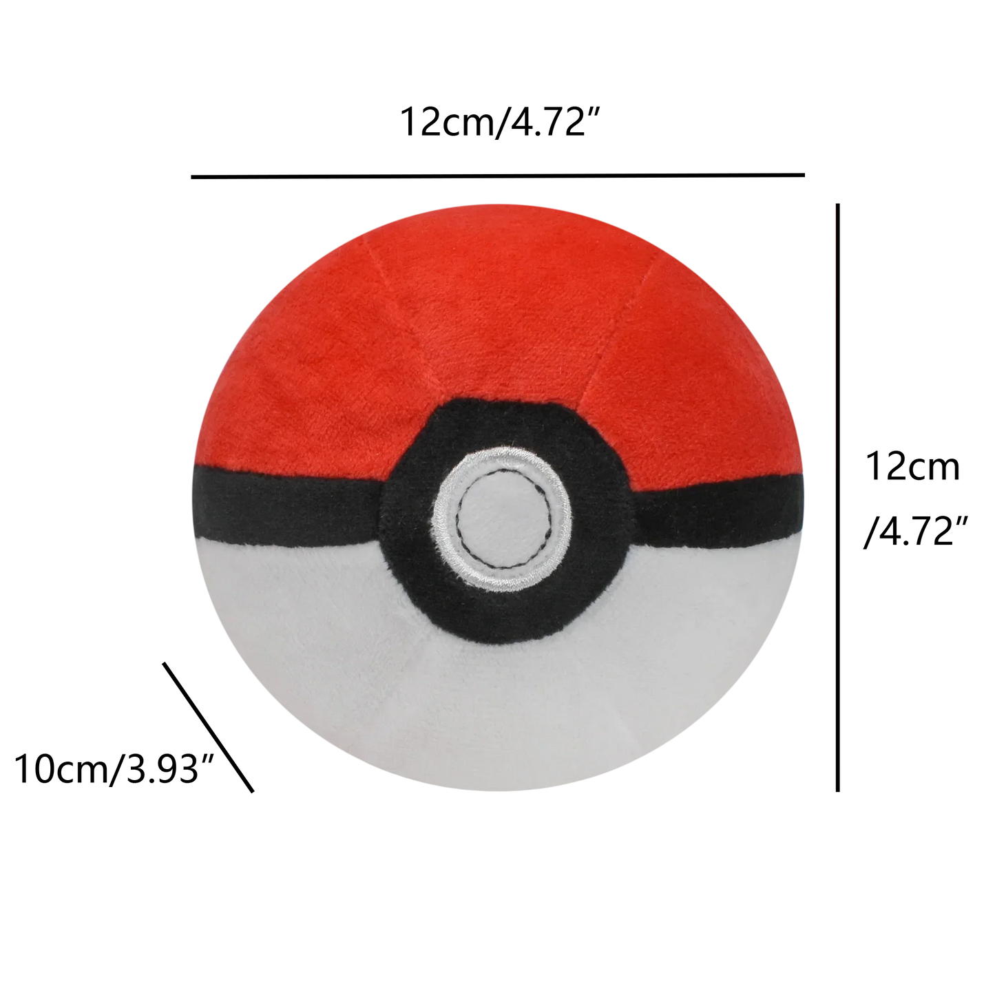 Plush Pokémon Super Master Ball Stuffed Toy Red Ball