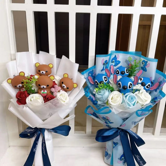 Figurines Spider-Man Pikachu Flower Gift Bouquet