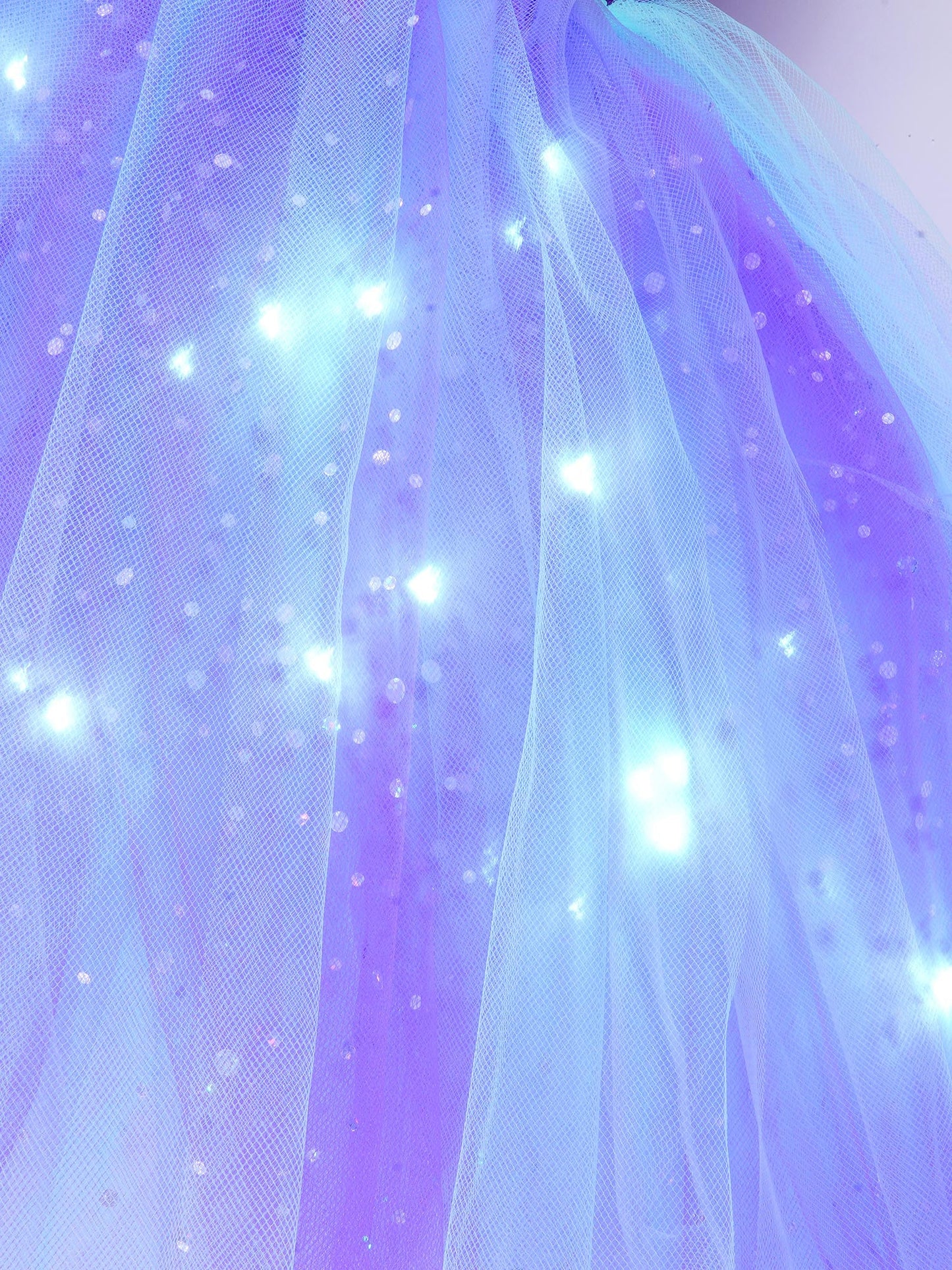 Girls Purple Princess Light Up Dress & Headband (Age 24M-10YRS)