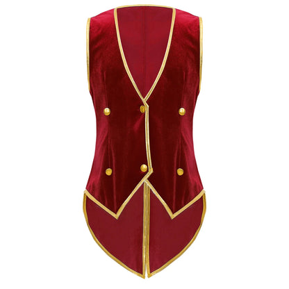 Boys Medieval Renaissance Tailcoat Vest Costume (Age 6-16YRS)