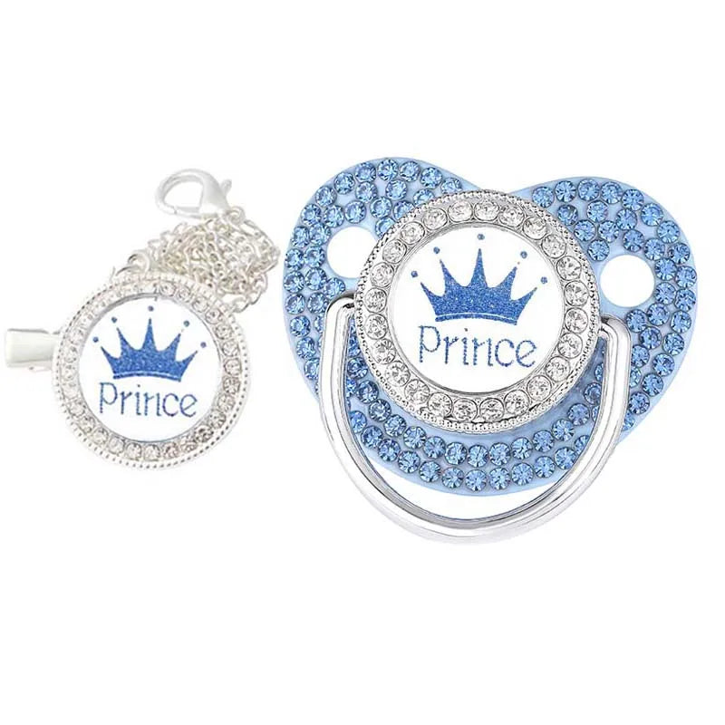 Luxury ‘Princess’ Rhinestone Crown Pacifier Dummy Clip