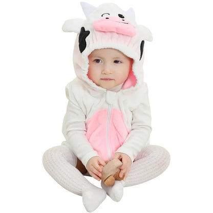 MICHLEY Spring Giraffe Baby Romper Bodysuit Sleeveless Newborn Clothes Infant Toddler Clothing Romper Halloween For Girl Boy E Cow