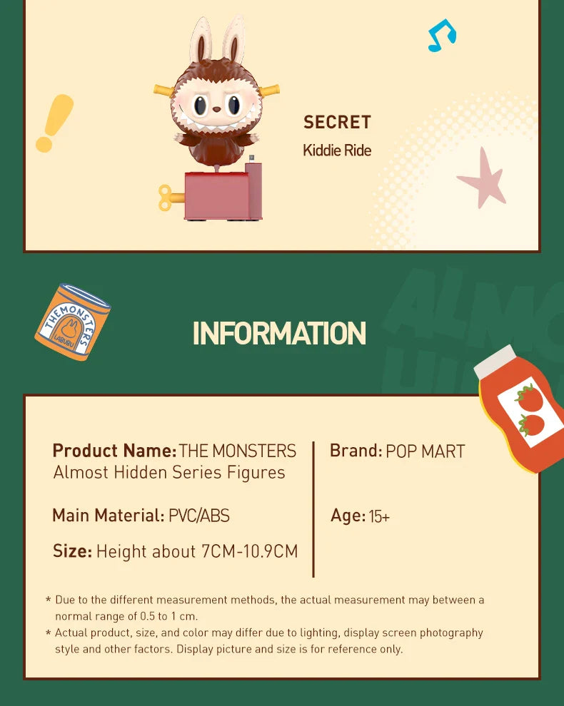 POP MART THE MONSTERS Almost Hidden Series Blind Box Toys Kawaii Anime Action Figure Caixa Caja Surprise Mystery Box Dolls Girls