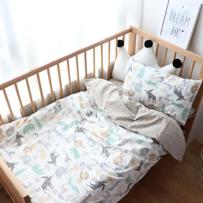 Baby Crib Bedding Pillowcase Duvet Cover & Sheet (3 Pack)