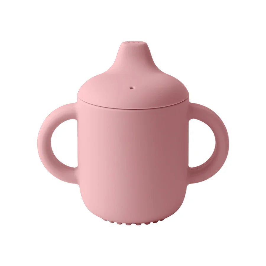 Baby Feeding Silicone Drinking Sippy Cups Rose