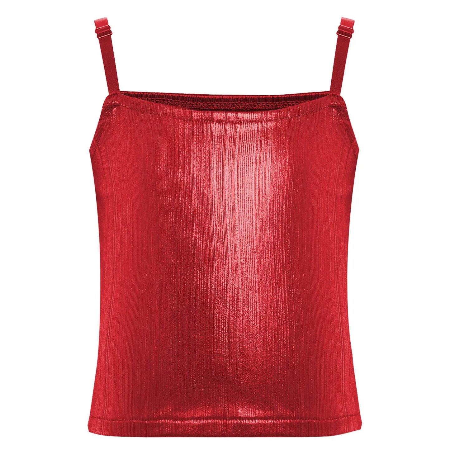 Girls Metallic Shiny Vest Crop Top (Age 24M-16 YRS)