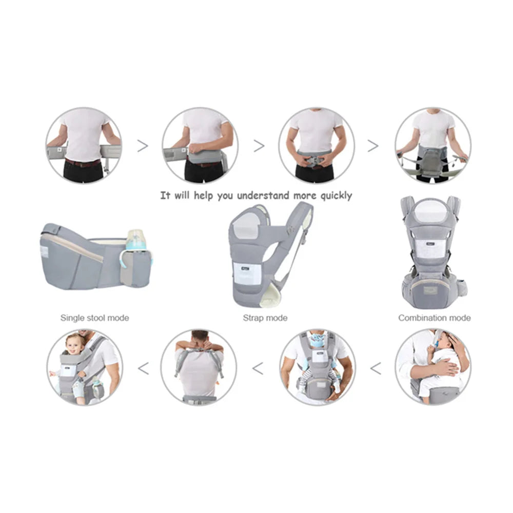 Ergonomic Baby Carrier Backpack Hipseat Carrier