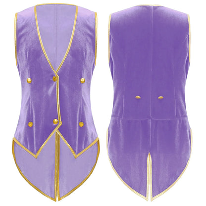 Boys Medieval Renaissance Tailcoat Vest Costume (Age 6-16YRS)