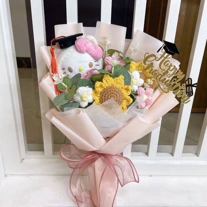 Plush Miss Kitty Stuffed Gift Flower Bouquet
