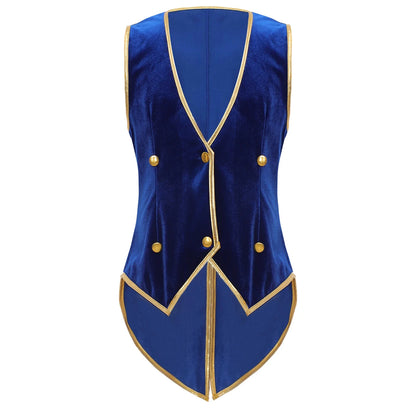 Boys Medieval Renaissance Tailcoat Vest Costume (Age 6-16YRS)
