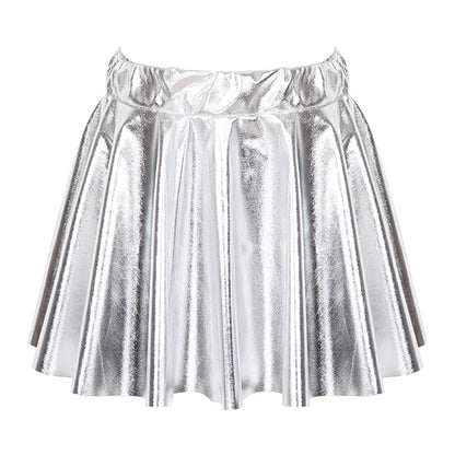 Girls Metallic Pleated Skirt (Age 2-16 YRS)