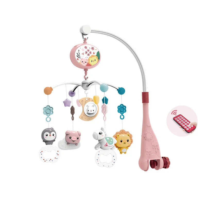 Musical Baby Crib Mobile with Lights Music Projection for Infants Remote Control Toy