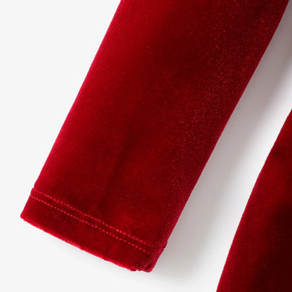 Girls Velvet Long Sleeve Dress (Age 24M-6YRS)