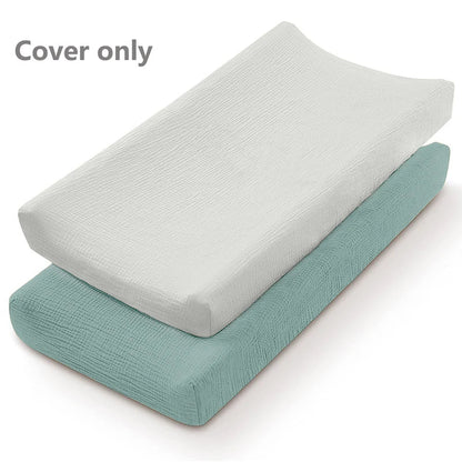 Muslin Changing Pad Cover for Changing Table (Set of 2)