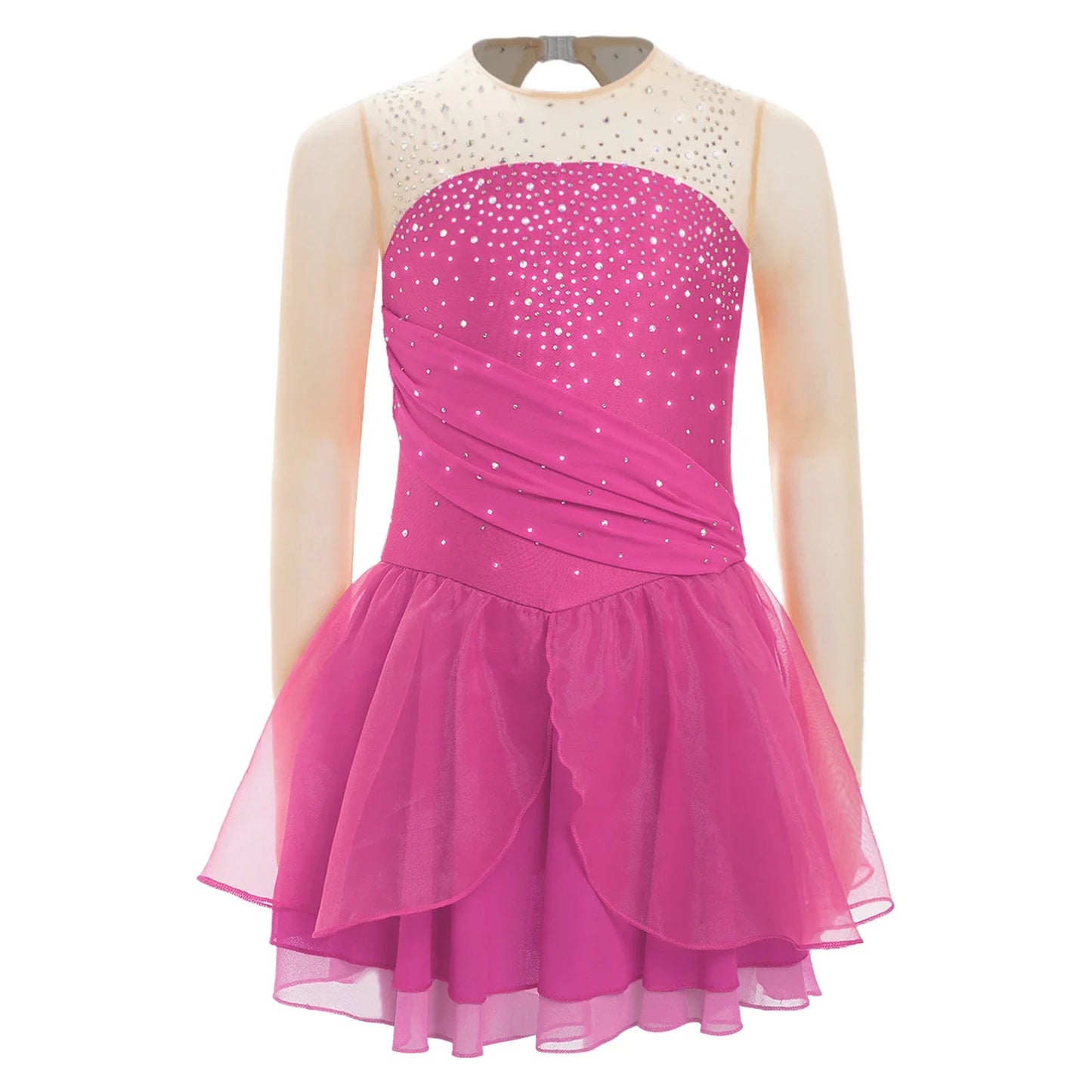 Girls Ballet Dance Rhinestone Long Sleeve Gymnastics Leotard (Age 6-16 YRS)
