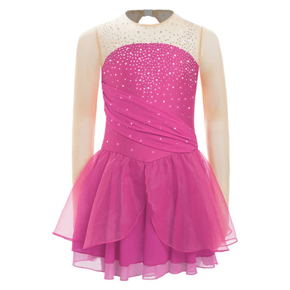 Girls Ballet Dance Rhinestone Long Sleeve Gymnastics Leotard (Age 6-16 YRS)