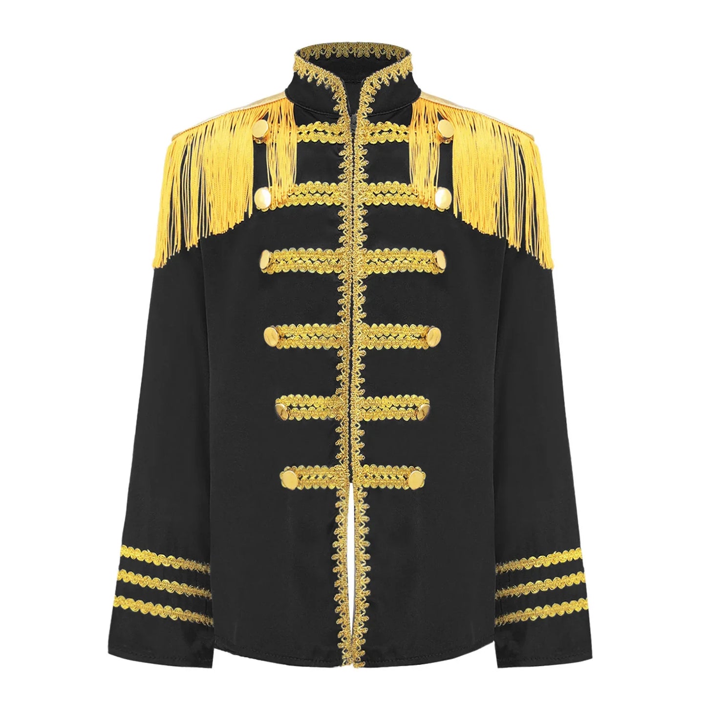 Girls 60s Retro Band Musician Costume Tassel Jacket (Age 6-16 YRS)