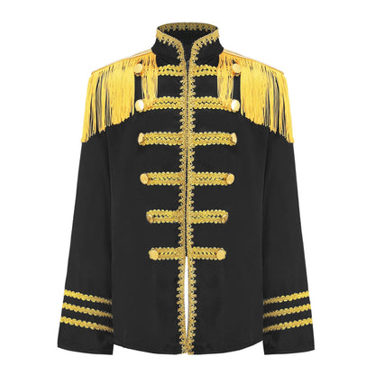 Girls 60s Retro Band Musician Costume Tassel Jacket (Age 6-16 YRS)