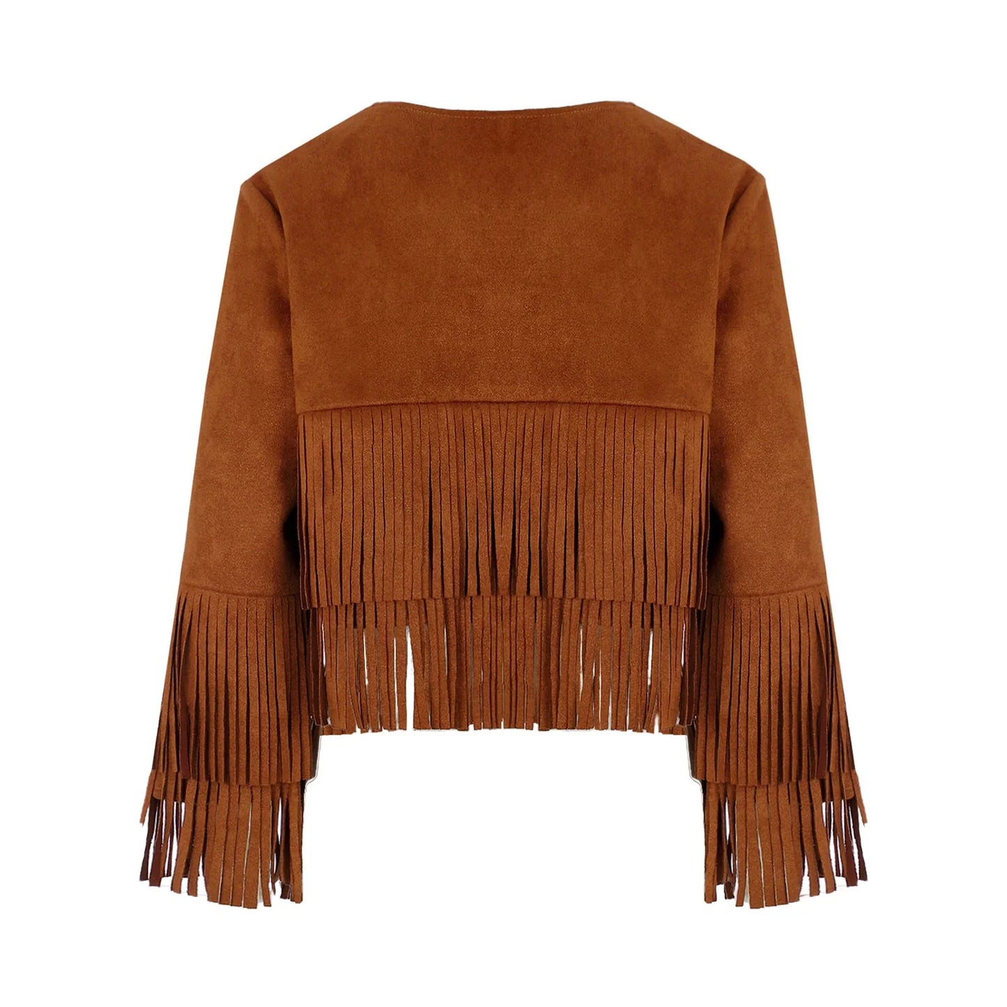 Kids Western Cowboy Cowgirl Costume Long Sleeve Tassels Fringe Jacket (Age 6-16YRS)
