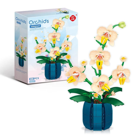 Orchid Building Blocks Flowers, Home Décor DIY