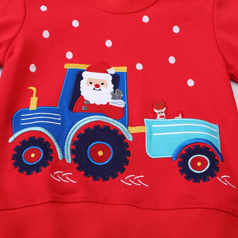 Boys Christmas Tractor Jumper (Age 24M-7 YRS)